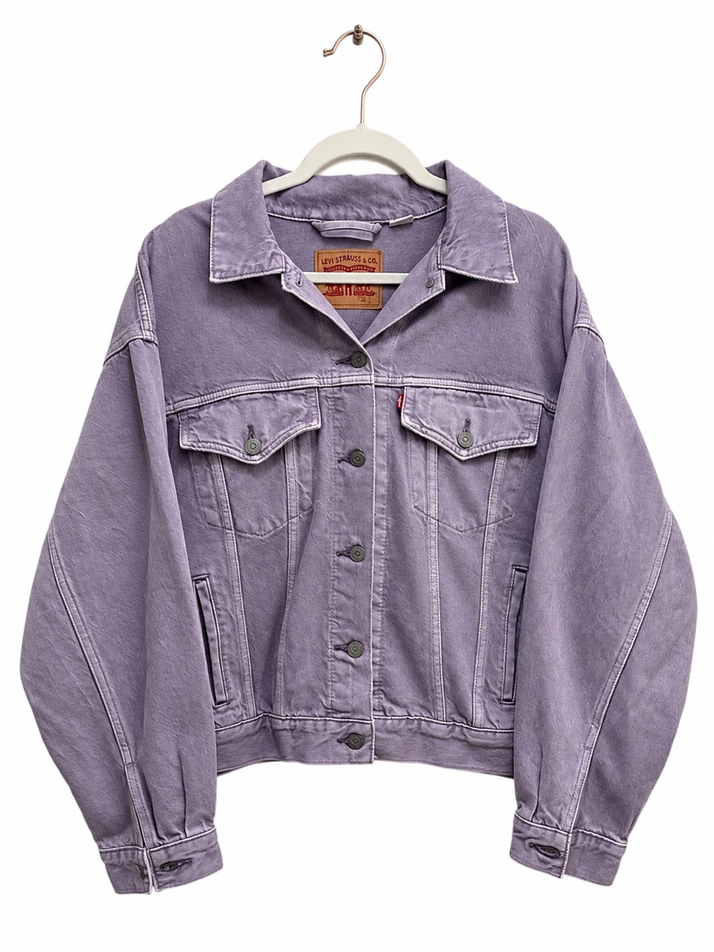 Levi’s Purple Denim Trucker Jacket Oversized Size L